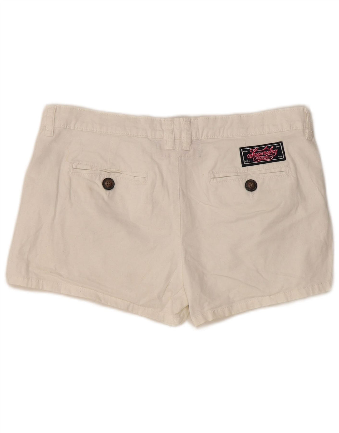 Superdry Short Chino Femme Medium W34 Coton Blanc