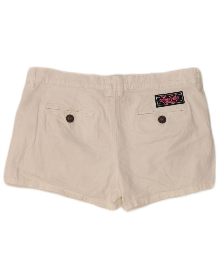 Superdry Short Chino Femme Medium W34 Coton Blanc