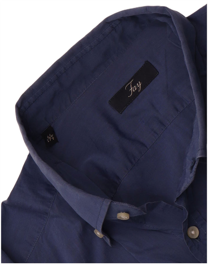 Fay Chemise Homme Taille 44 17 1/2 XL Bleu