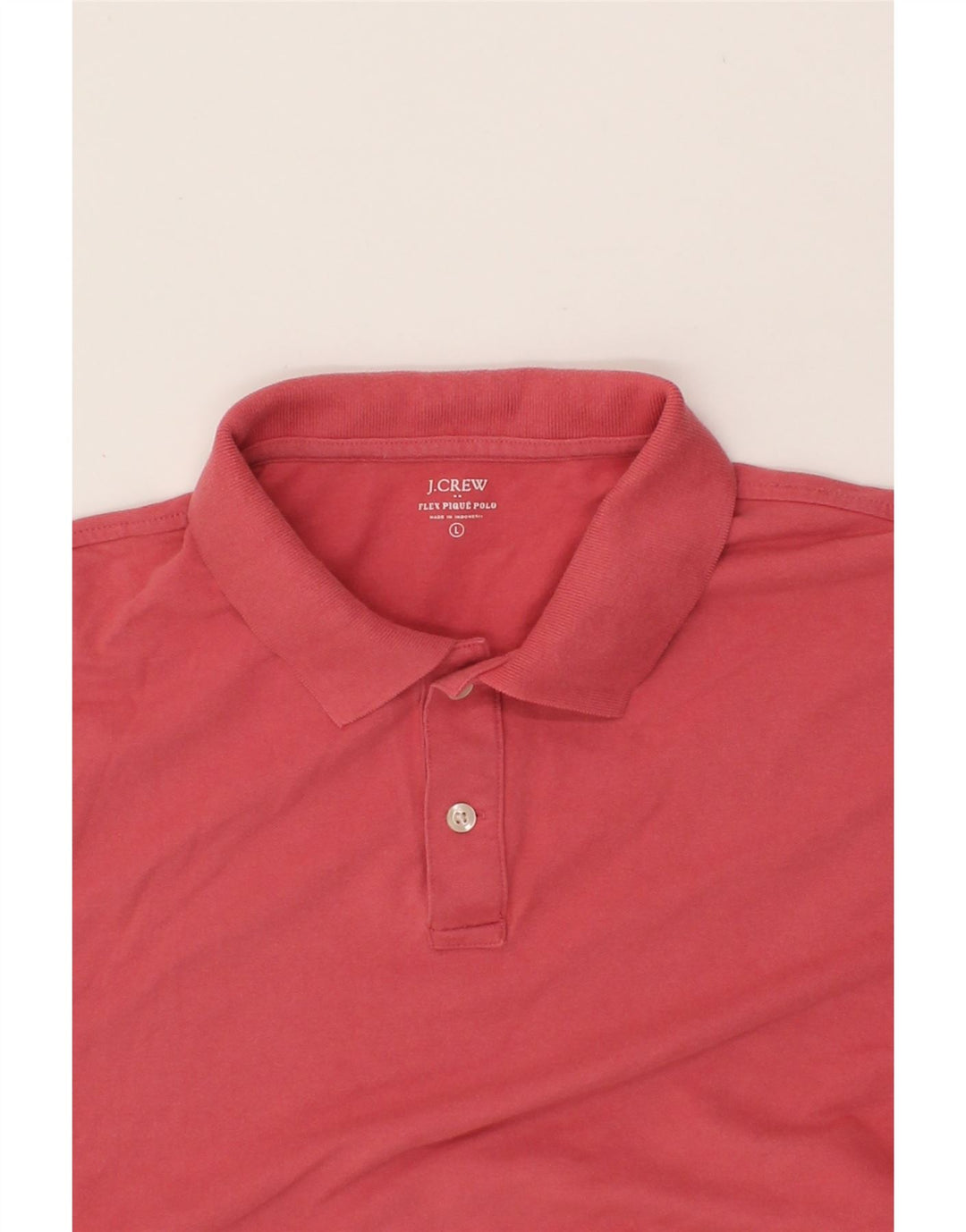 J. CREW Mens Polo Shirt Large Red Cotton Vintage J. Crew and Second-Hand J. Crew from Messina Hembry 