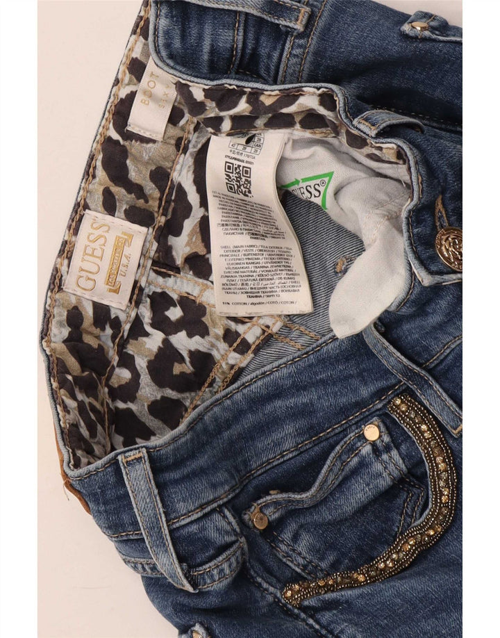 Guess Jean Bootcut Taille Haute Femme W28 L28 Bleu Coton