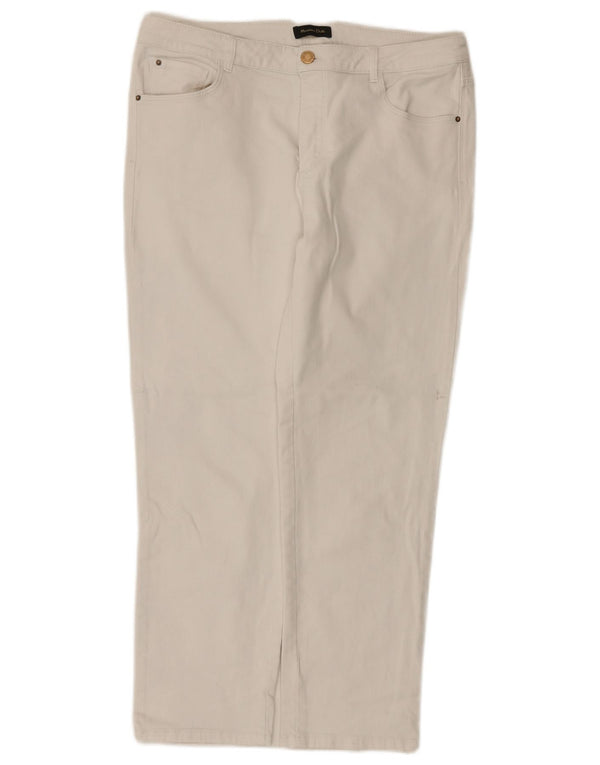Massimo Dutti Jean droit pour femme EU 42 Large W32 L26 Blanc