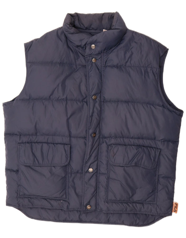 Fila Homme Gilet Rembourré IT 56 XL Bleu Marine Polyamide
