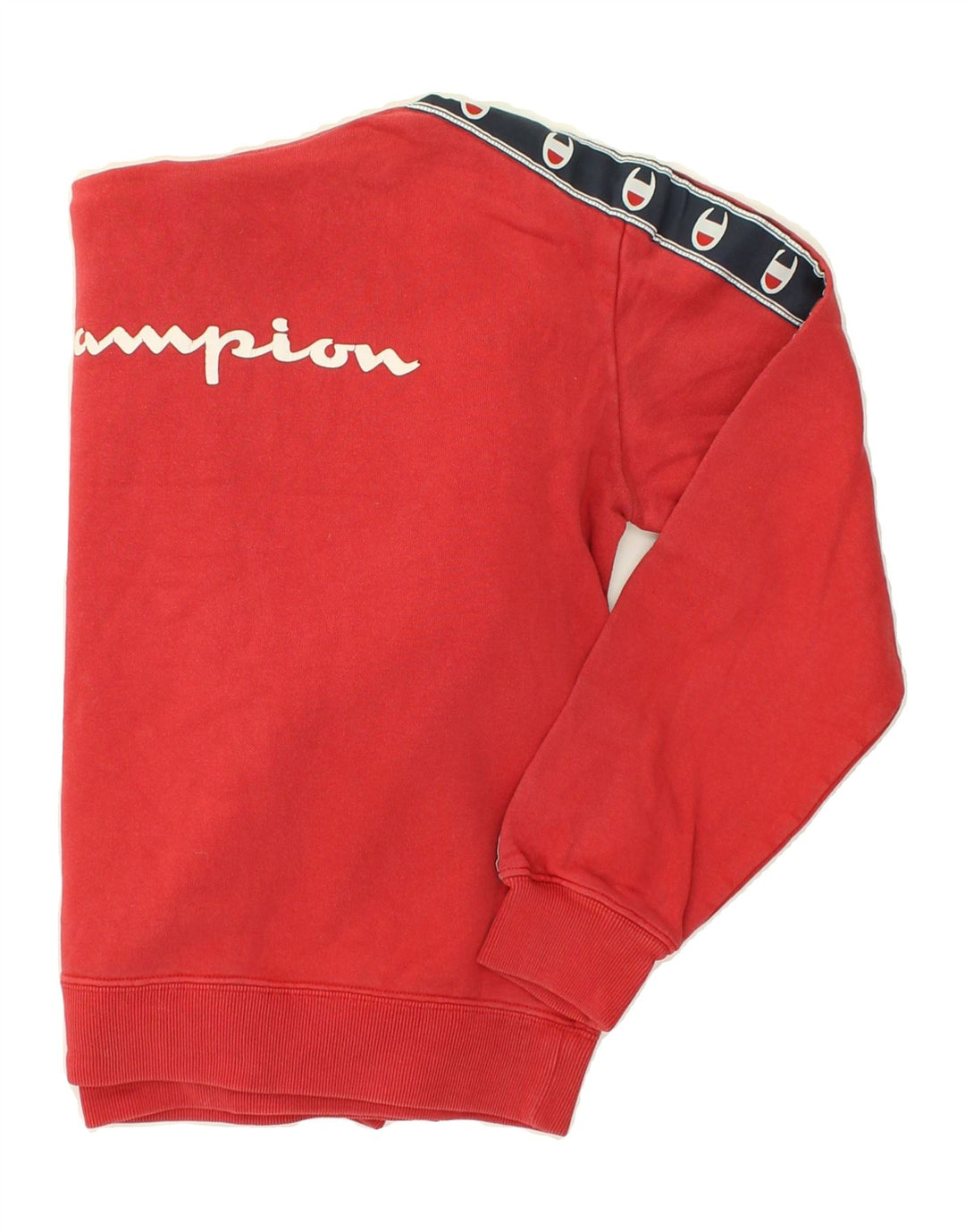 CHAMPION Mens Graphic Hoodie Jumper Small Red Cotton | Vintage Champion | Thrift | Second-Hand Champion | Used Clothing | Messina Hembry 