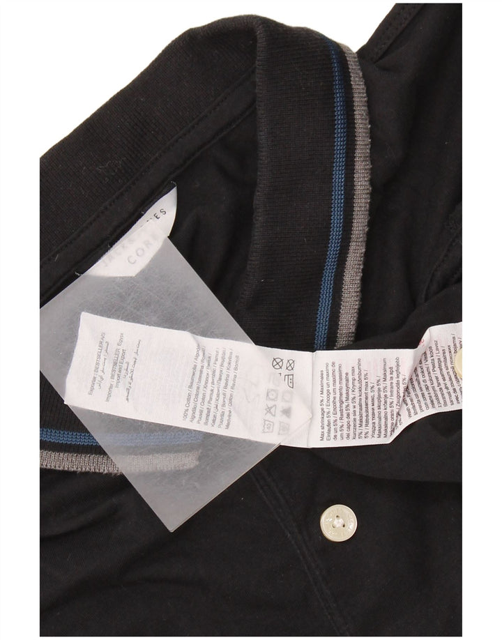 JACK & JONES Polo Homme Large Noir Coton