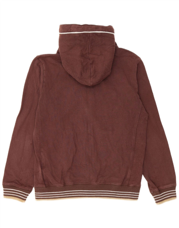 CHAMPION Pull à capuche zippé surdimensionné Rochester pour femme UK 10 Petit Marron