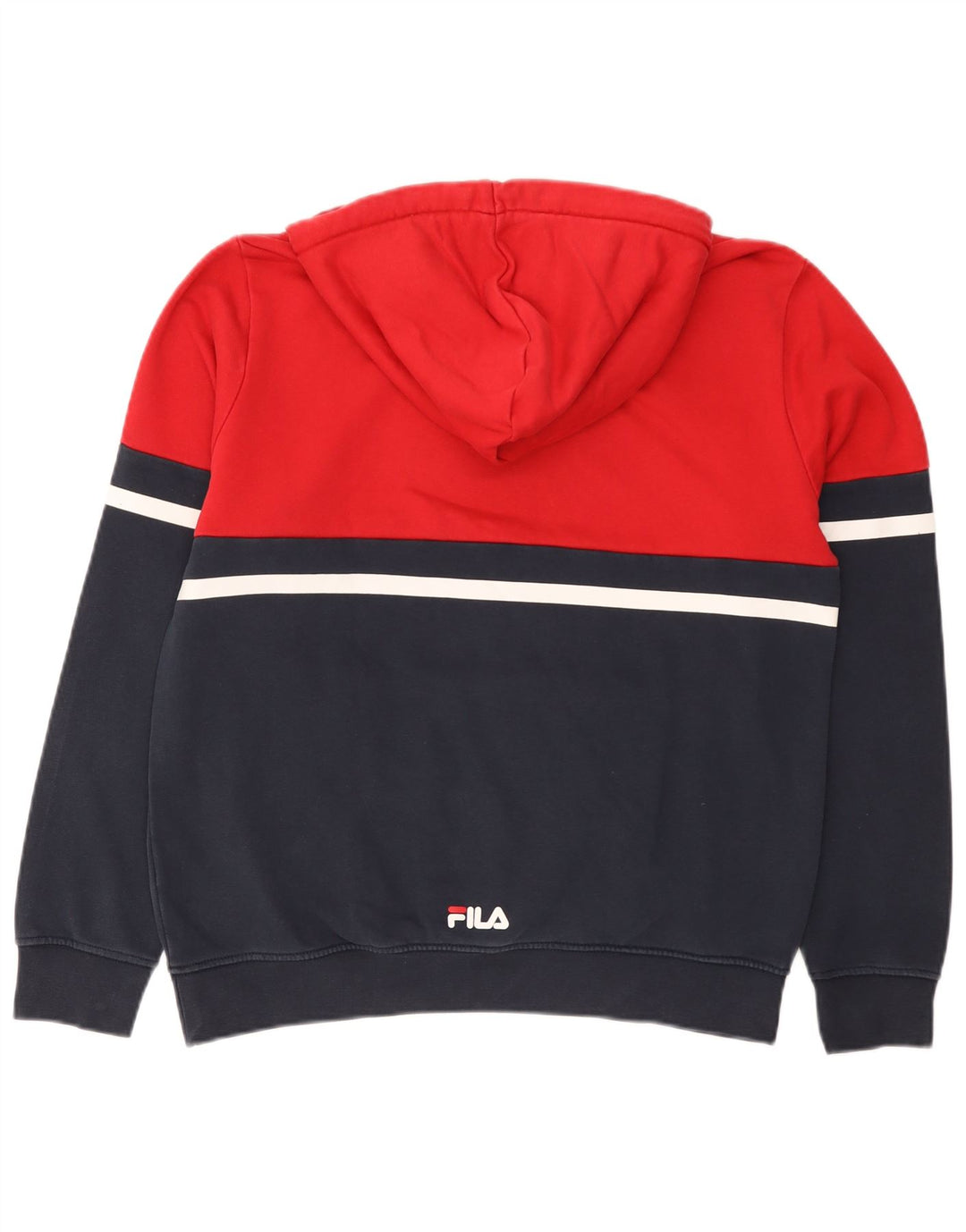 Fila Pull à capuche graphique homme petit rouge colour block