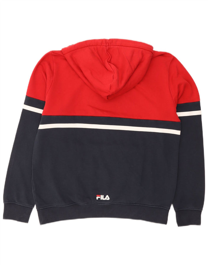 Fila Pull à capuche graphique homme petit rouge colour block