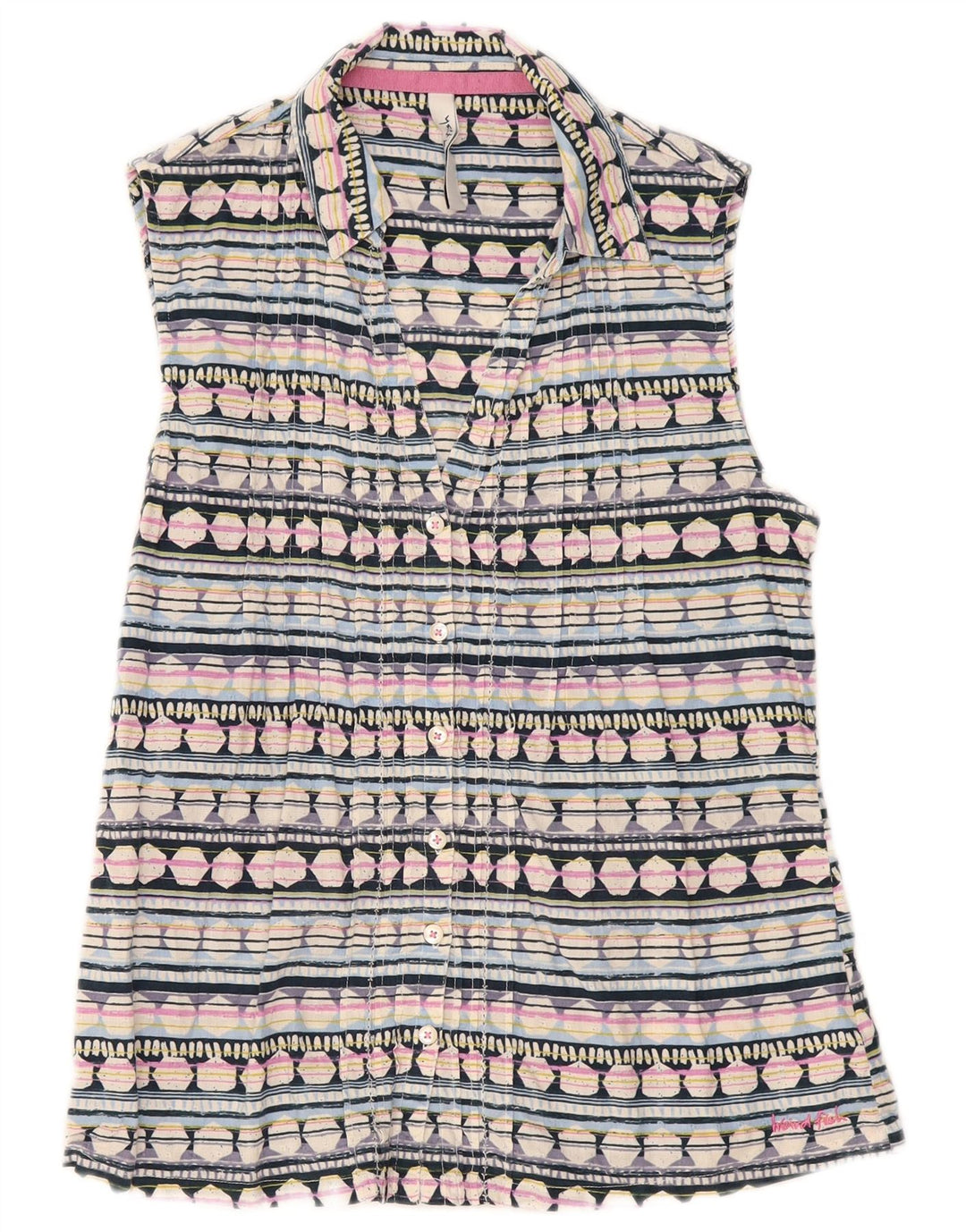 Weird Fish Chemisier pour femme UK 12 Medium Multicolore Géométrique