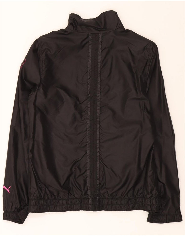 PUMA Womens Tracksuit Top Jacket UK 12 Medium Black Polyester Vintage Puma and Second-Hand Puma from Messina Hembry 