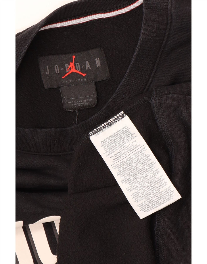 Jordan Sweat-shirt graphique pour homme en coton noir Taille L