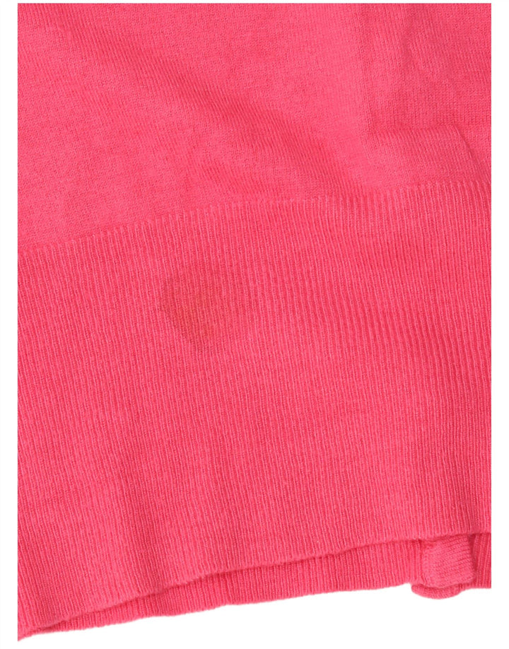 Marks & Spencer Pull cardigan court pour femme UK 14 Viscose rose moyen