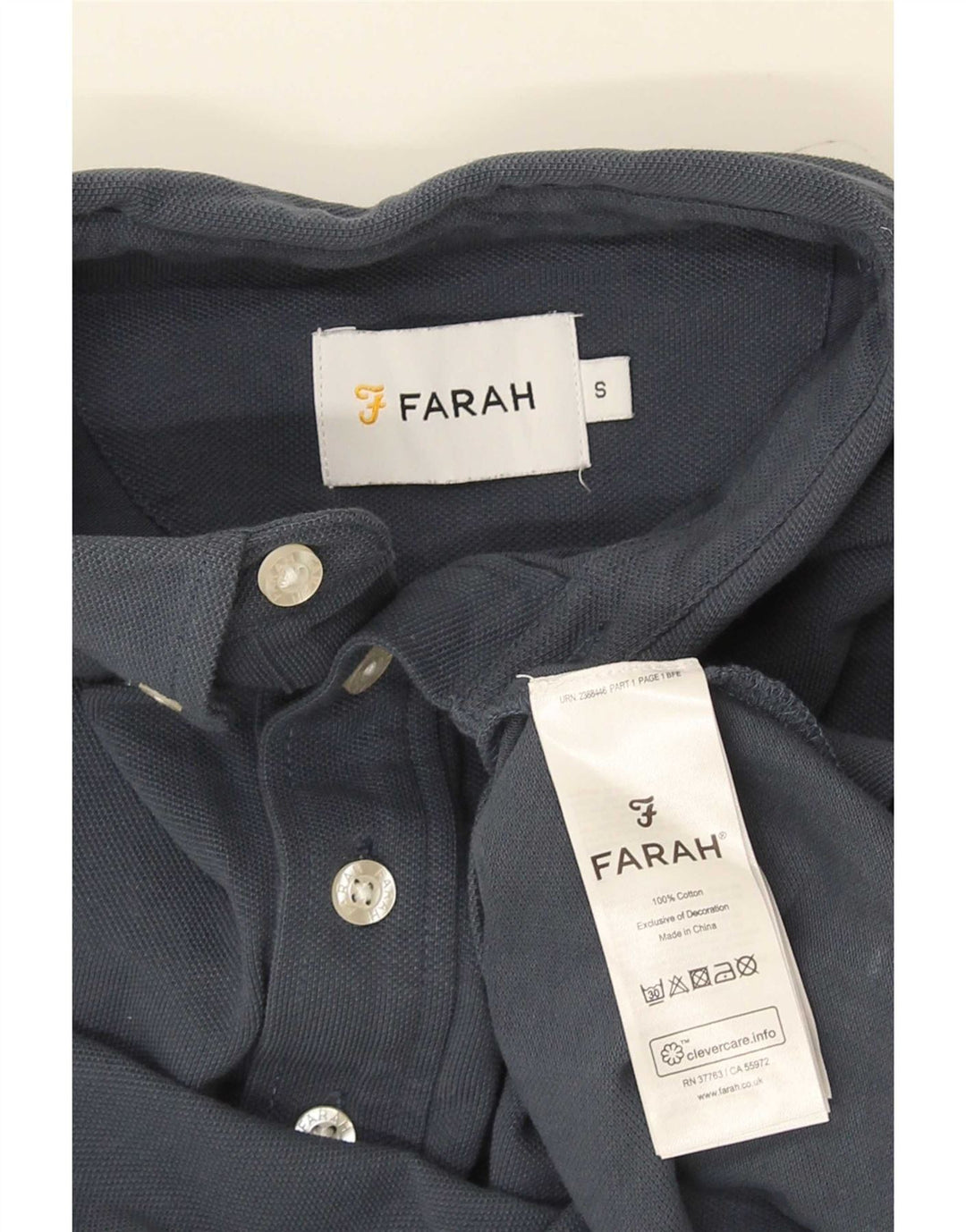 Farah Chemise Pull Homme Petit Bleu Marine Coton