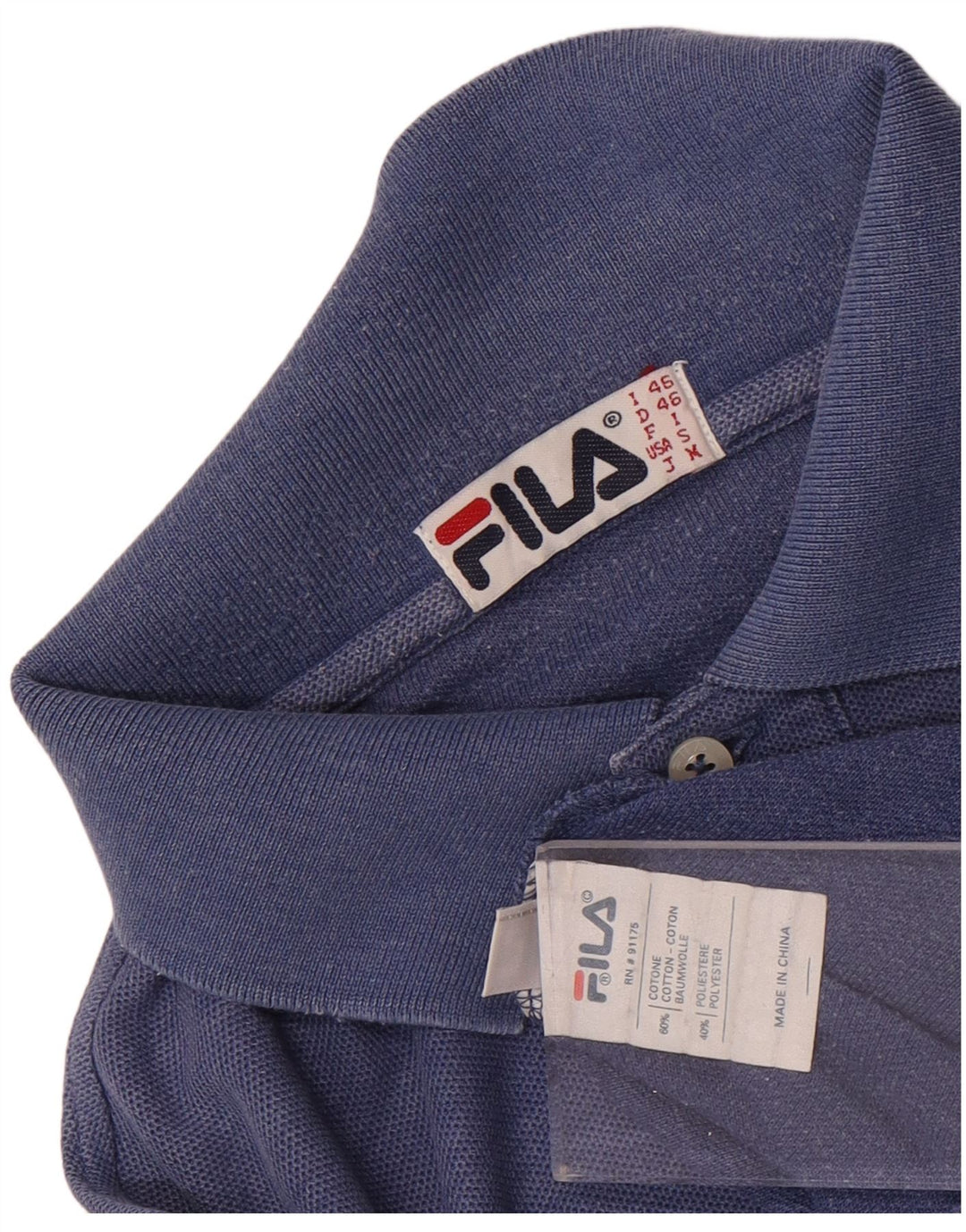 Fila Polo Homme Petit Bleu Coton