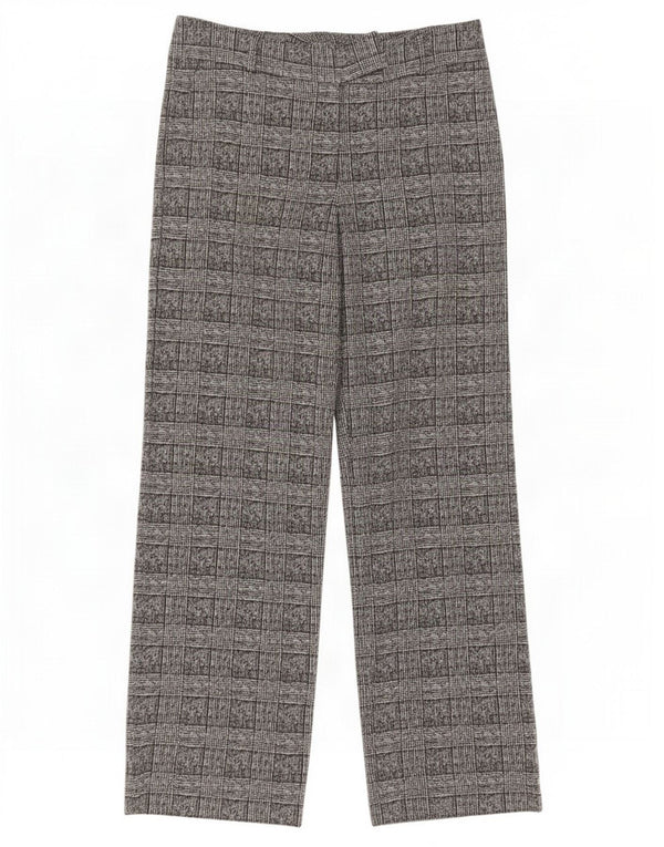 Marks & Spencer Pantalon de costume pour femme UK 14 Large W34 L32 Gris à carreaux