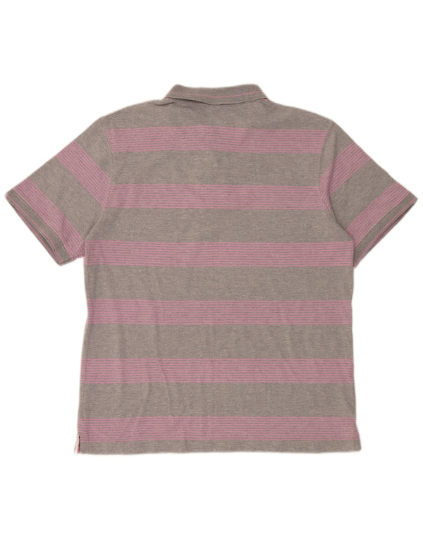 Champion Polo Homme XL Gris Rayé Coton