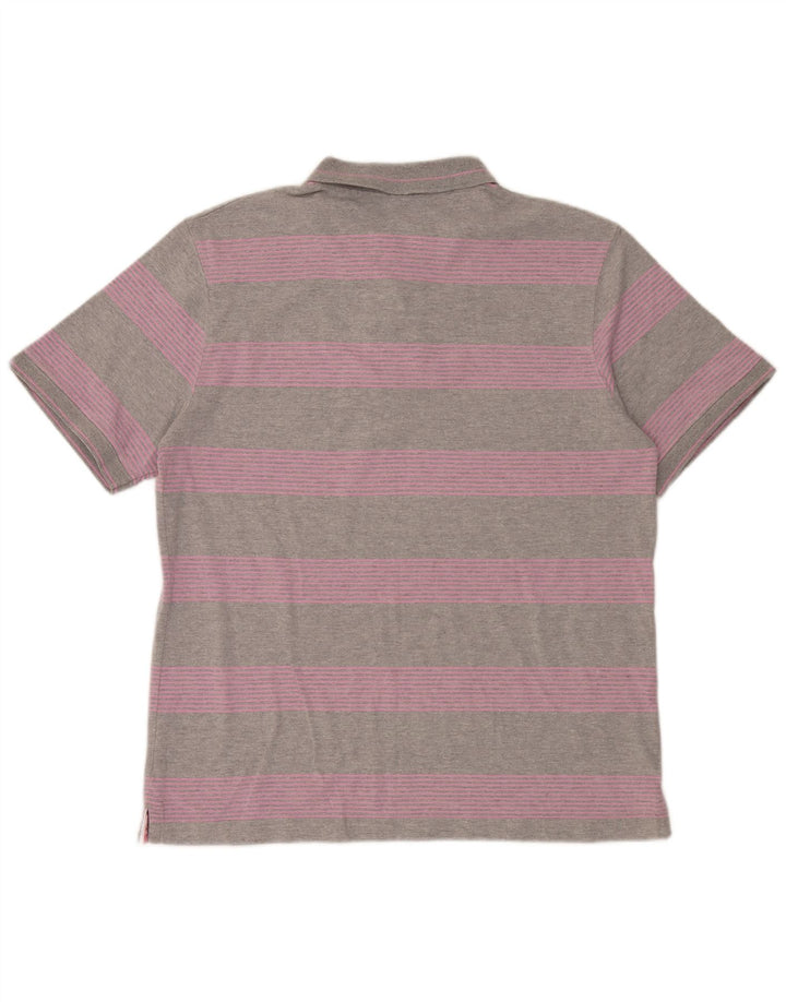 Champion Polo Homme XL Gris Rayé Coton