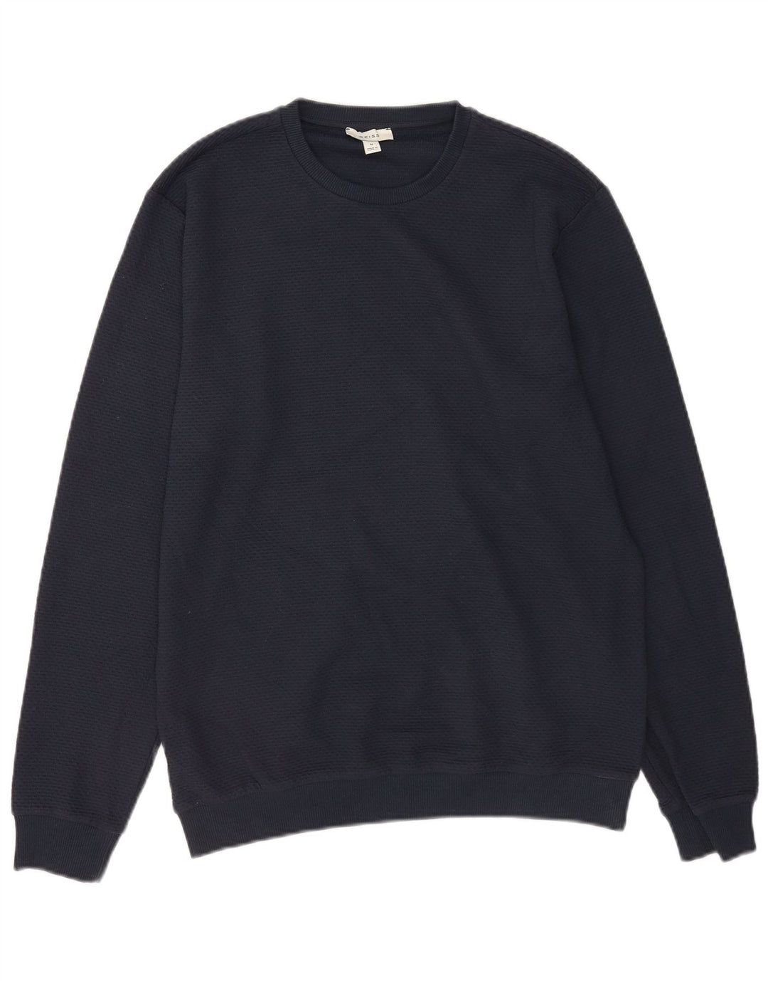 Reiss Pull Col Rond Homme Bleu Marine Moyen Coton