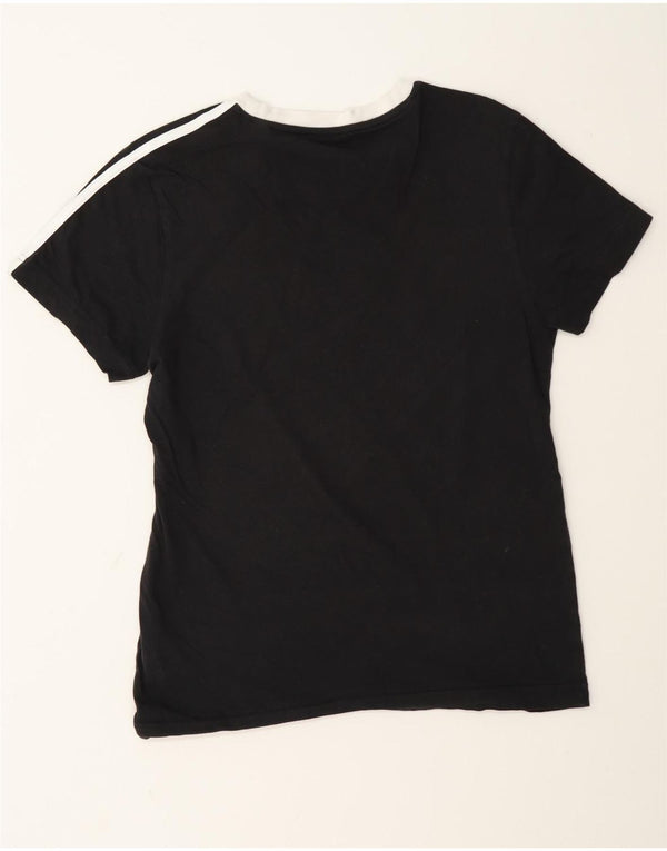 Adidas T-shirt surdimensionné pour femme UK 4/6 XS Noir Coton