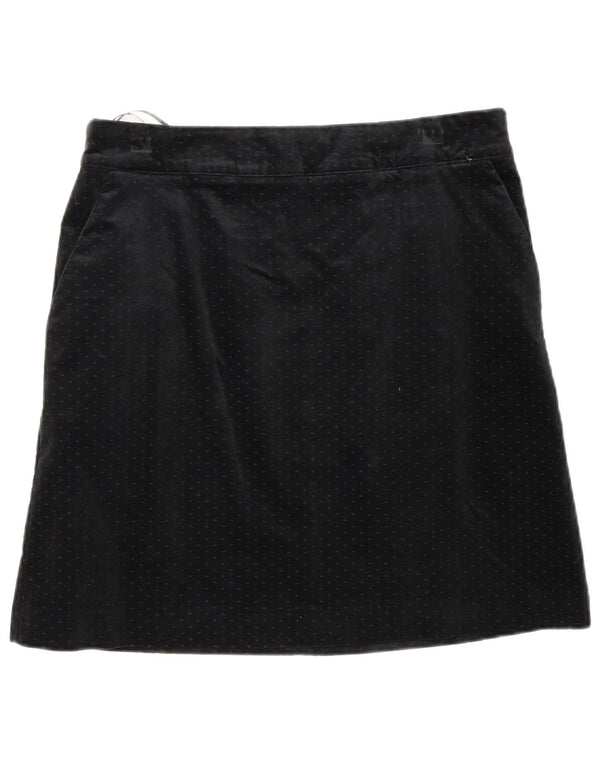 Crew Clothing Jupe trapèze en velours pour femme UK 12 Medium W32 Noir à pois