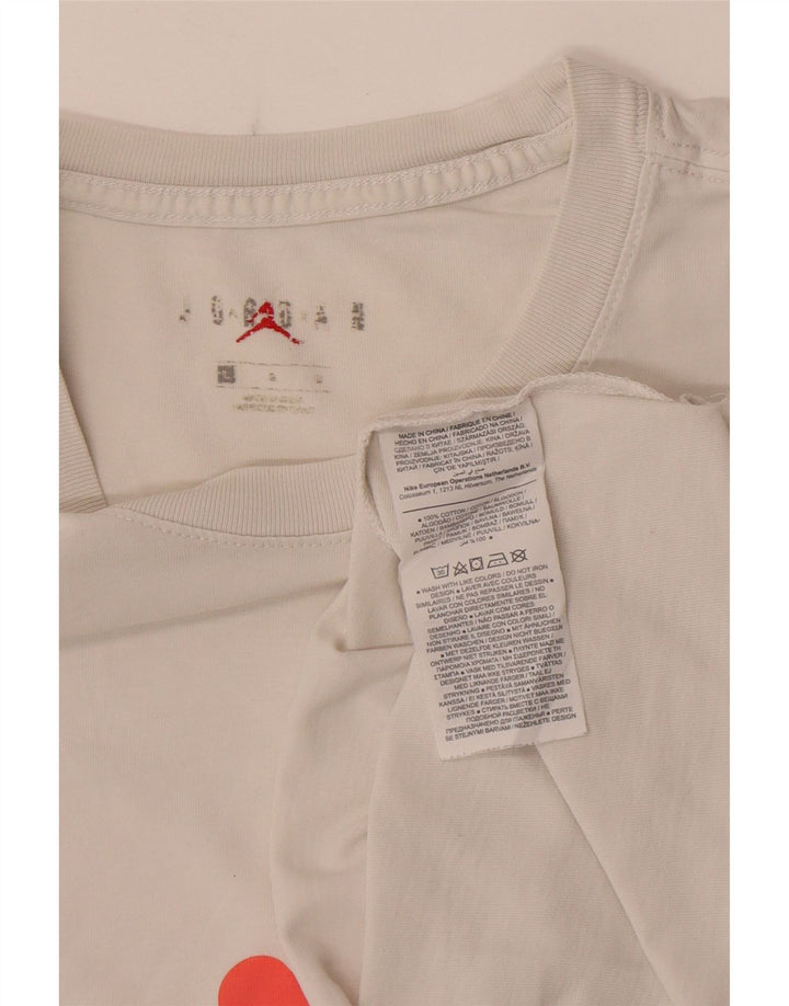 Jordan T-shirt graphique pour hommes, grand coton blanc