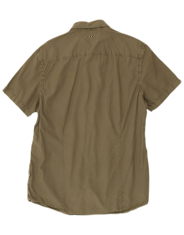 Napapijri Chemise à Manches Courtes Geographic Homme Kaki XL