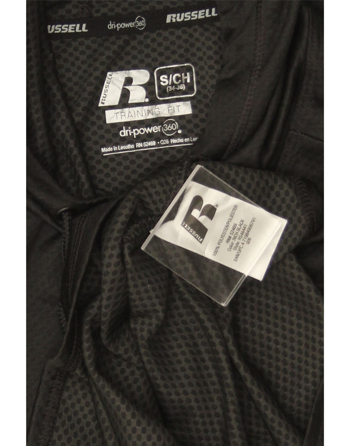 Russell Athletic Haut à manches longues pour homme UK 34/36 Petit Noir Polyester