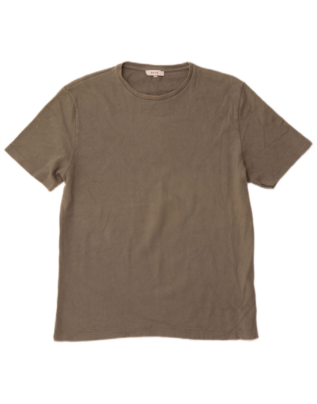 REISS T-Shirt Homme Haut Large Vert Coton