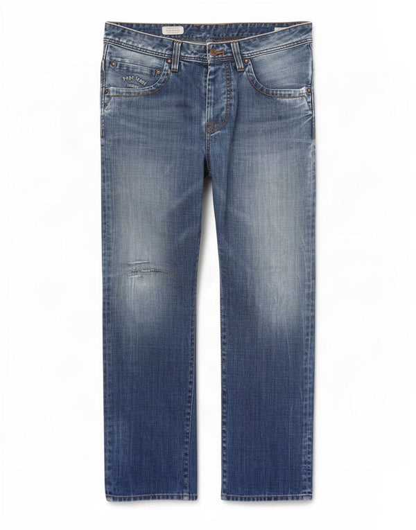 PEPE Jeans Homme Coupe Confort Droite W34 L32 Bleu Coton
