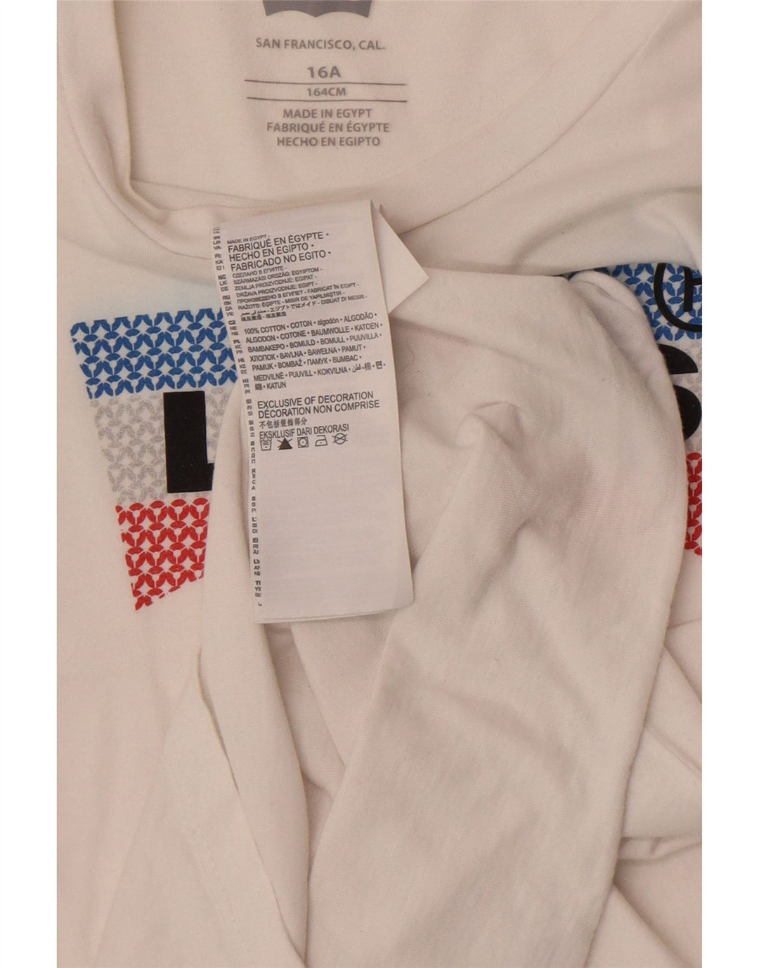Levi's Haut Graphique Garçon Manches Longues 15-16 ans Blanc