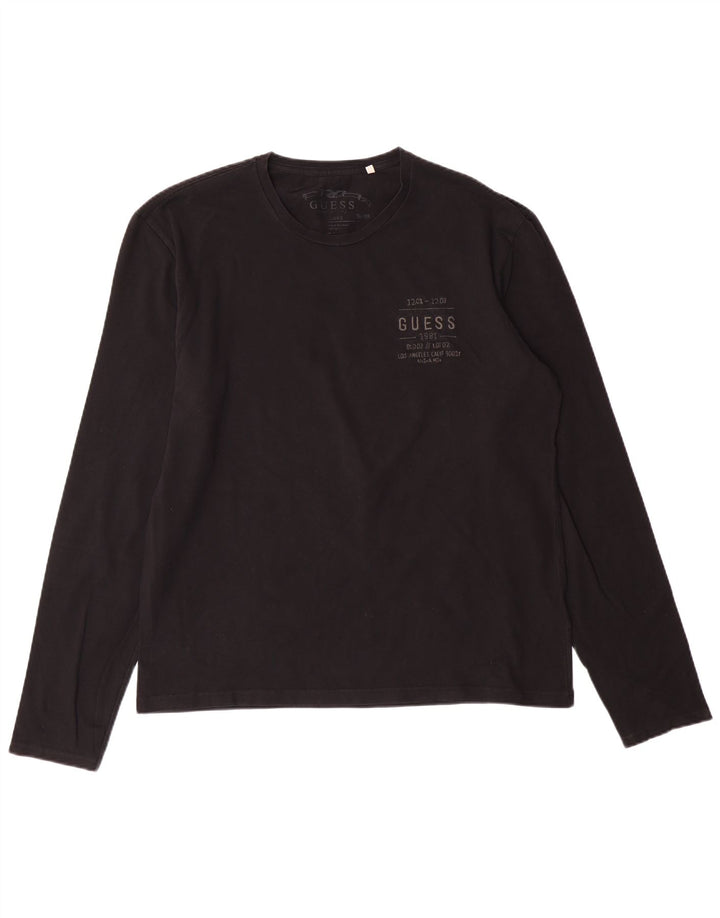 GUESS Haut Homme Manches Longues XL Noir Coton