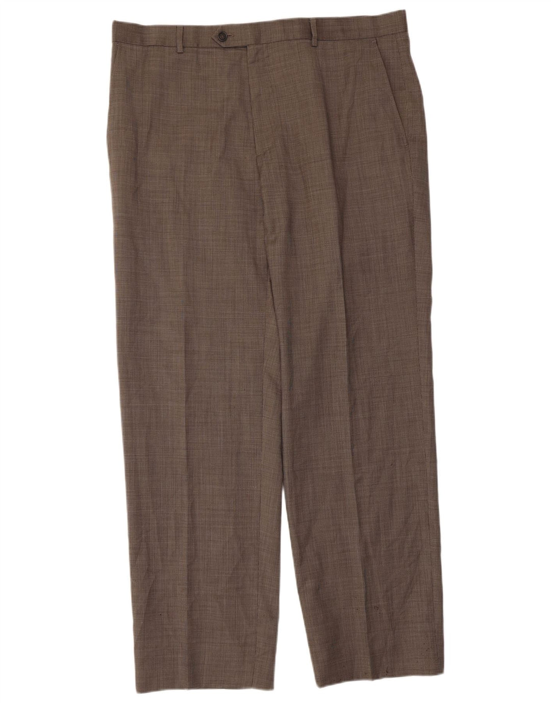 Marks & Spencer Pantalon de Costume Droit Homme W38 L31 Gris Laine Vierge