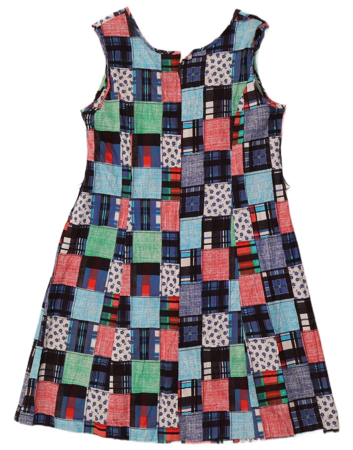 Leygil Robe trapèze sans manches pour femme UK 18 XL Patchwork multicolore