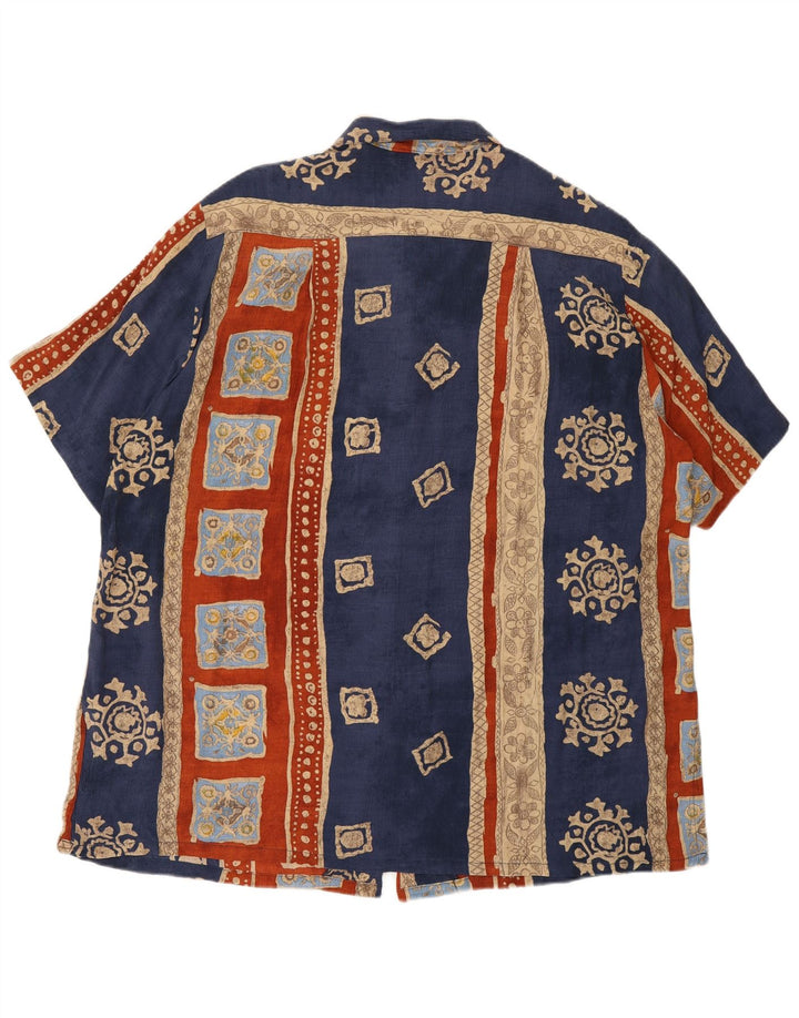 chemise surdimensionnée femme vintage EU 46 XL Géométrique multicolore