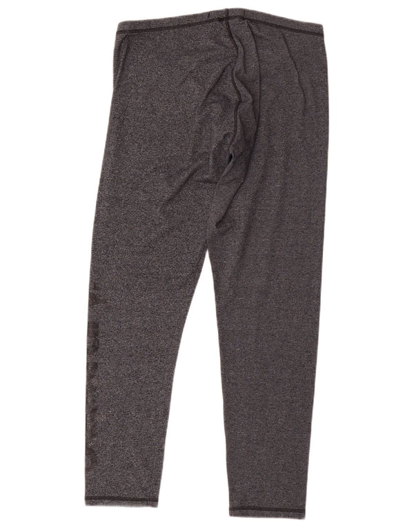 Superdry Leggings Graphiques Femme UK 14 Grand Coton Chiné Gris
