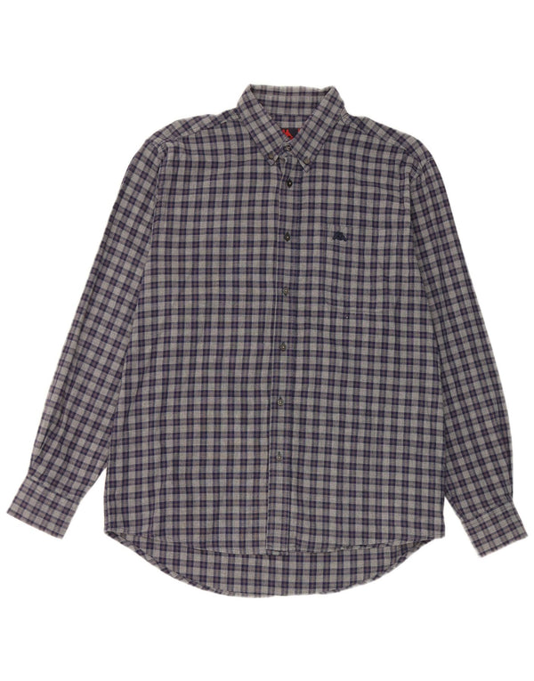 Kappa Chemise Homme Bleu Marine Moyen Carreaux Coton