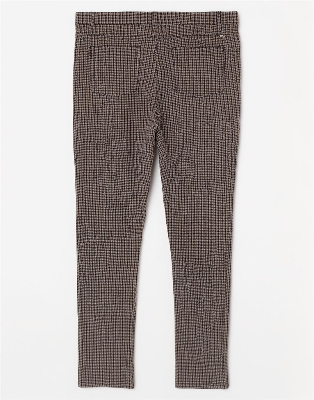 Ellesse Pantalon décontracté slim pour femme Medium W30 L28 Gris Pied-de-poule Viscose