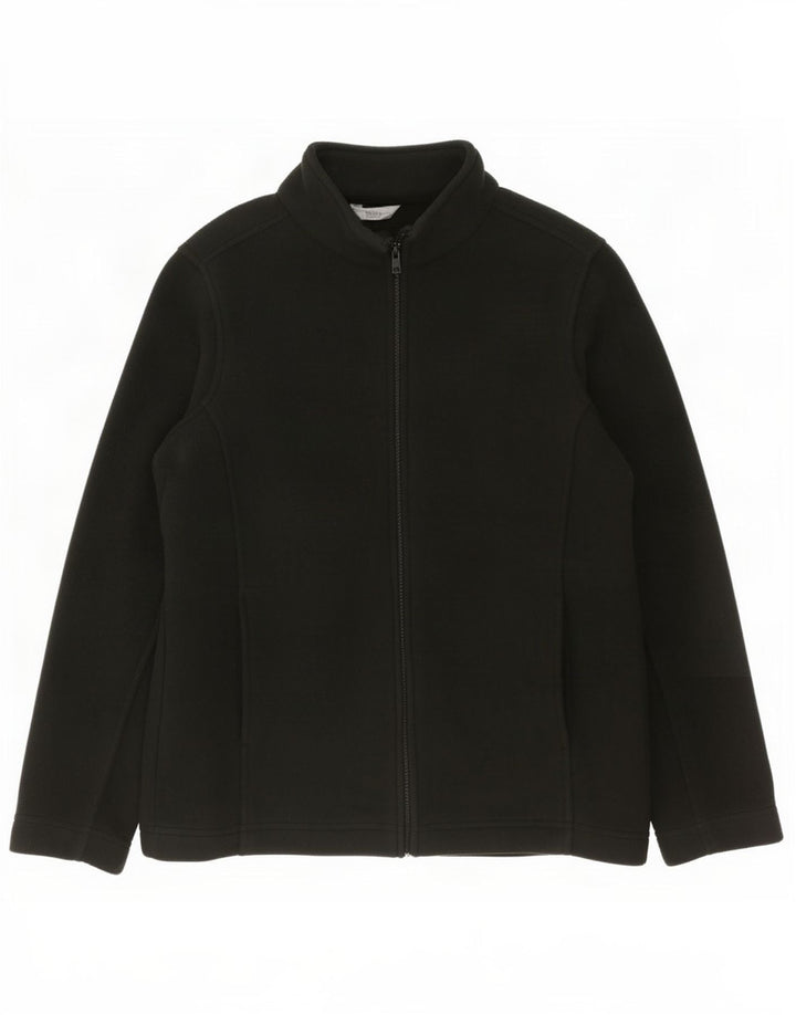 Marks & Spencer Veste polaire surdimensionnée pour femme UK 10 Small Noir Polyester