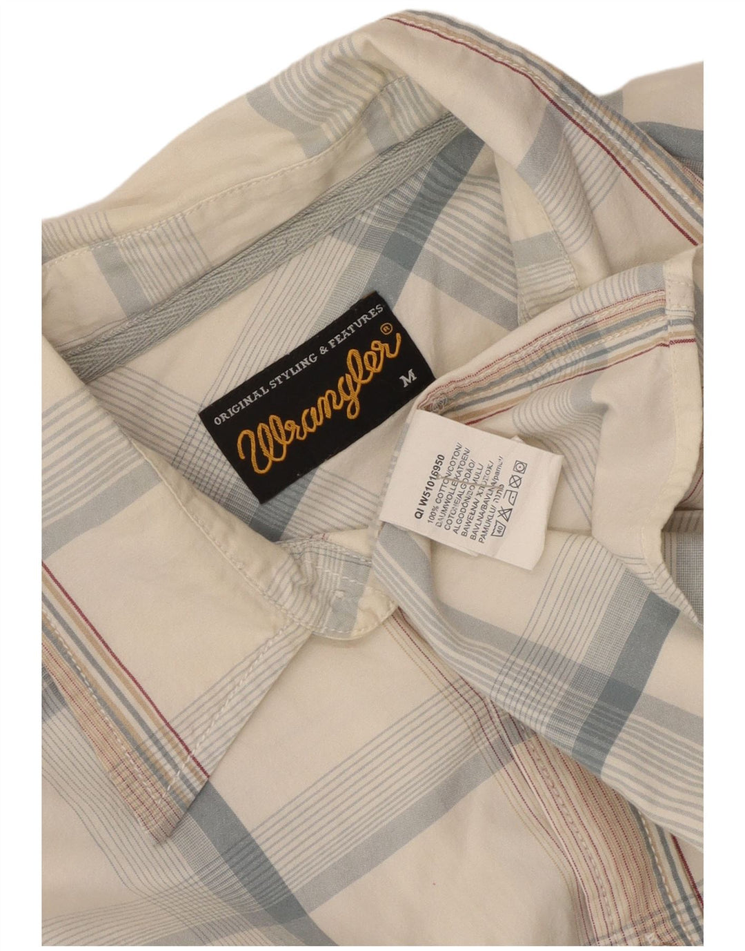 Wrangler Chemise Homme Medium White Check Coton
