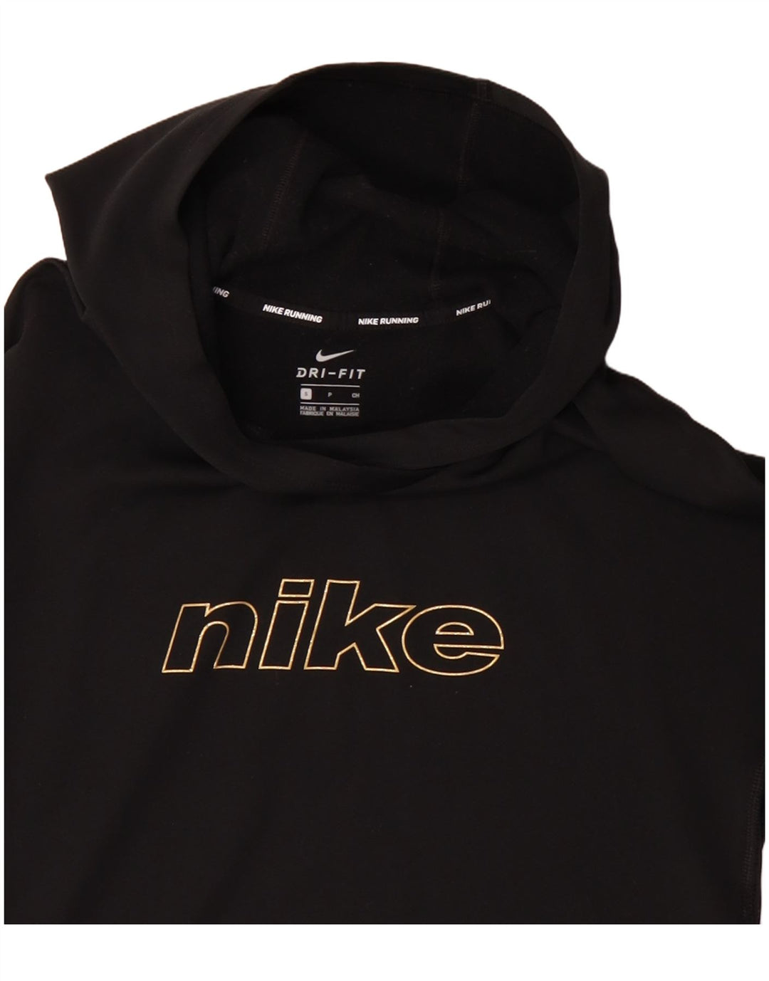 Nike Femme Dri Fit Graphic Sweat à capuche surdimensionné UK 10 Petit Noir
