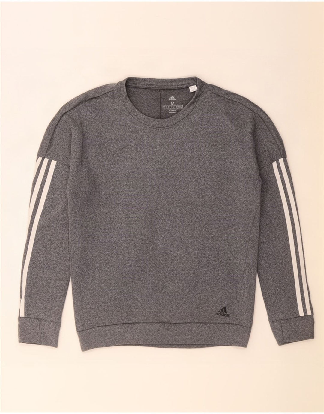 Adidas Sweat-shirt pour femme UK 12/14 Gris moyen moucheté Polyester