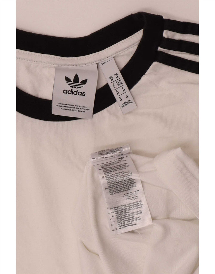 Adidas Haut régulier à manches longues en coton blanc moyen pour homme