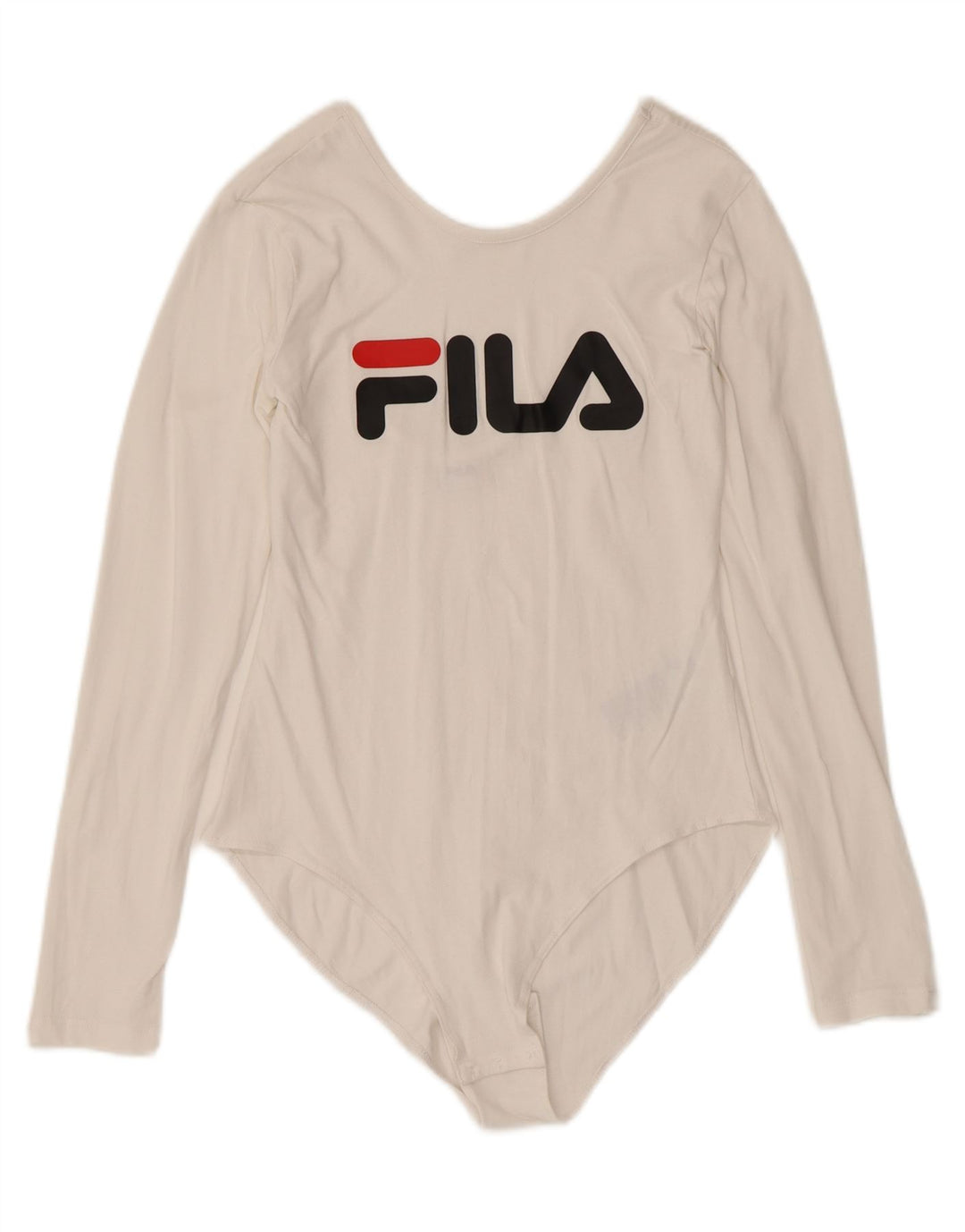 Fila Body graphique à manches longues pour femme UK 12 en coton blanc cassé moyen