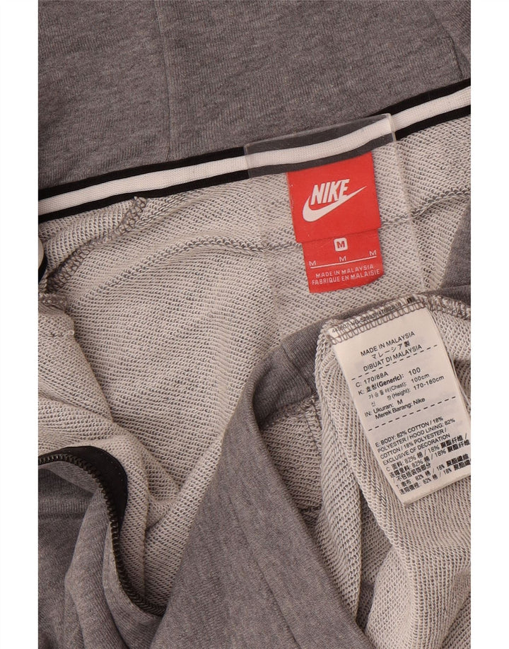 Nike Pull à capuche zippé en coton gris moyen pour homme