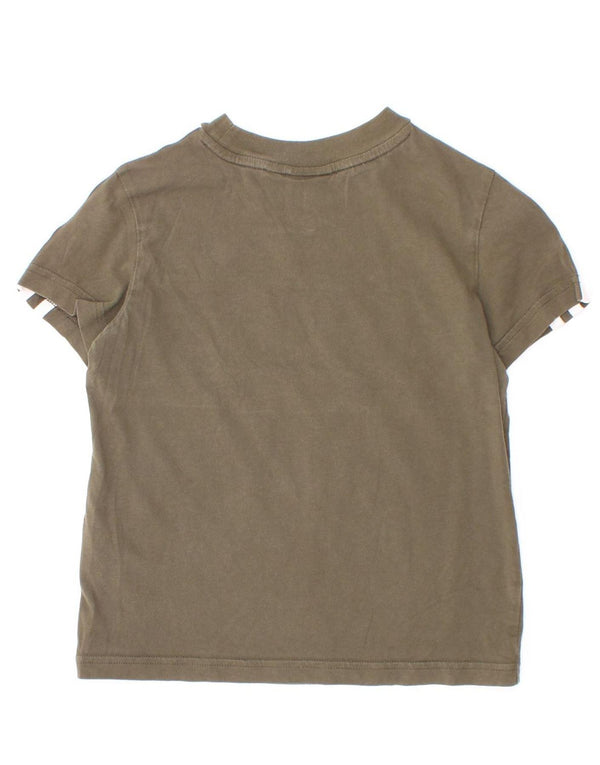 Adidas T-shirt graphique pour garçon 5-6 ans Kaki Colourblock Coton