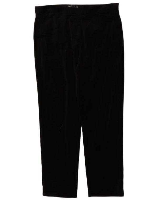Marks & Spencer Pantalon chino droit pour femme UK 14 Large W34 L27 Noir