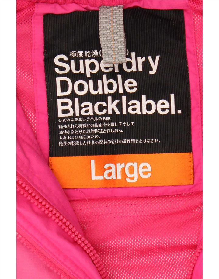 Superdry Veste de pluie graphique pour femme UK 14 Large Rose Nylon