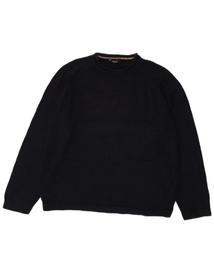 Marks & Spencer Pull à col rond pour homme 2XL en coton bleu marine