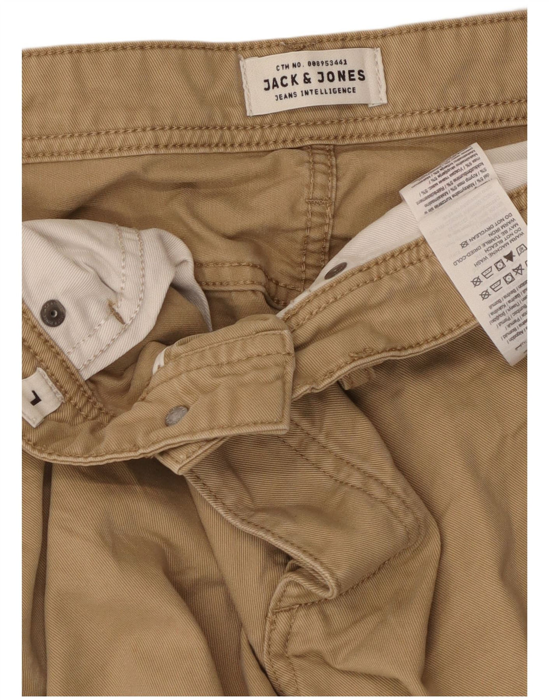 Jack & Jones Short décontracté pour homme Large W36 en coton beige