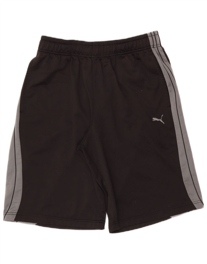 Puma Short de sport pour homme Large Noir Colorblock Polyester